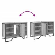 Шкаф за мивка за баня, сив сонома, 91x35x60 см, инженерно дърво