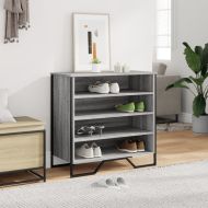 Шкаф за обувки, сив сонома, 80x38x78 см, инженерно дърво