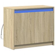 Сайдборд с LED, дъб сонома, 72x34x61 см, инженерно дърво