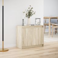 Сайдборд с LED, дъб сонома, 72x34x61 см, инженерно дърво