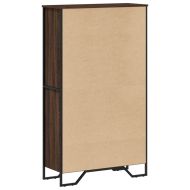 Библиотека, кафяв дъб, 80x31x137,5 см, инженерно дърво