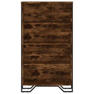 Библиотека, опушен дъб, 80x31x137,5 см, инженерно дърво