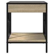 Маса за кафе с Infinity LED, сонома дъб, 40x40x49 см