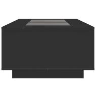 Маса за кафе с Infinity LED, черна, 116x69x40 см