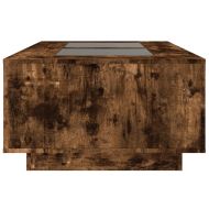 Маса за кафе с Infinity LED, опушен дъб, 116x69x40 см