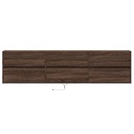 Стенен ТВ шкаф с LED, кафяв дъб, 180x31x45 см