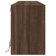 Стенен ТВ шкаф с LED, кафяв дъб, 180x31x45 см