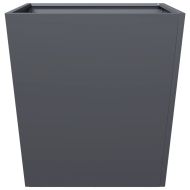 Градински кашпи, 2 бр, антрацит, 50x50x50 см, стомана