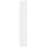 Висок шкаф с LED, бял, 69x32,5x200 см, инженерно дърво