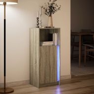 Сайдборд с LED, дъб сонома, 42,5x34x100 см, инженерно дърво