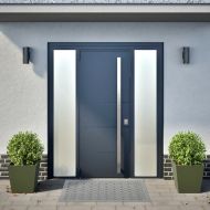 Градински кашпи, 2 бр, маслиненозелени, 40x40x40 см, стомана