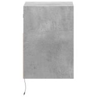 Стенни ТВ шкафове с LED лампи, 2 бр, бетонно сиви, 41x31x45 см