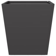 Градинска кашпа, черен, 40x40x40 см, стомана