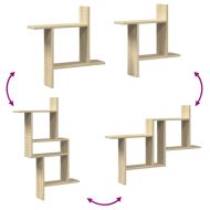 Стенни рафтове, 2 бр, дъб сонома, 50x12x50 см, инженерно дърво