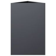 Градински кашпи, 2 бр, антрацит, триъгълна, 50x43x75см, стомана