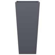 Градинска кашпа, антрацит, 35x35x75 см, стомана