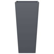 Градинска кашпа, антрацит, 35x35x75 см, стомана