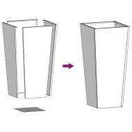 Градинска кашпа, антрацит, 35x35x75 см, стомана