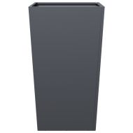 Градински кашпи, 2 бр, антрацит, 45x45x75 см, стомана