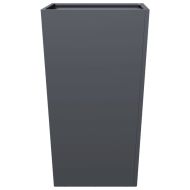 Градински кашпи, 2 бр, антрацит, 45x45x75 см, стомана