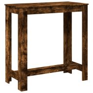 Бар маса, опушен дъб, 102x50x103,5 см, инженерно дърво