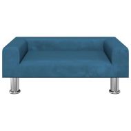 Детски диван, синьо, 70x45x26,5 см, кадифе