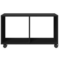 Подвижен шкаф, черен, 72x33x42,5 см, инженерно дърво