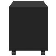 Подвижен шкаф, черен, 72x33x42,5 см, инженерно дърво