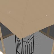 Шатра двоен покрив и мрежести стени таупе 2,94x2,94 м стомана