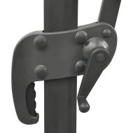 Конзолен градински чадър с прът и LED светлини, лазурен, 300 см