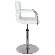 Трапезен стол, бял, изкуствена кожа