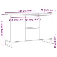 Сайдборд, дъб сонома, 101,5x35x70 см, инженерно дърво