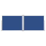 Прибираща се странична тента, синя, 120x1000 см