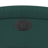 Електрически изправящ реклайнер стол, тъмнозелен, текстил