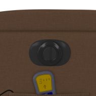 Електрически масажен реклайнер стол, кафяв, текстил