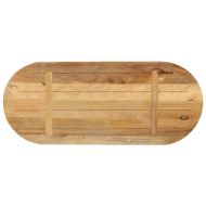 Плот за маса 80x40x3,8 см овален масивно дърво грубо манго