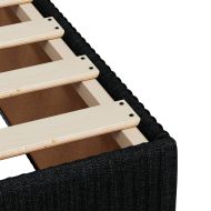 Рамка за легло без матрак, черна, 100x200 см, плат