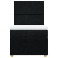 Боксспринг легло с матрак, черно, 80x200 см, плат