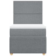 Боксспринг легло с матрак, светлосиво, 100x200 см, плат