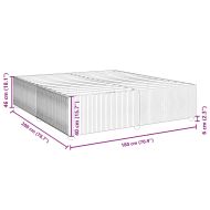 Рамка за легло без матрак, светлосива, 180x200 см, плат