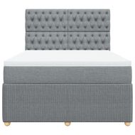 Боксспринг легло с матрак, светлосиво, 140x190 см плат