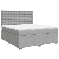 Боксспринг легло с матрак, светлосиво, 180x200 см, плат