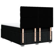 Боксспринг легло с матрак, черно, 140x200 см, плат