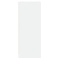 Сайдборд с LED, бял, 42,5x34x85 см, инженерно дърво