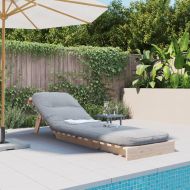 Футон кресло с матрак, 60x206x11 см, борово дърво масив