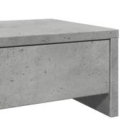 Стойка за монитор с чекмеджета, бетонно сив, 100x27x15 см
