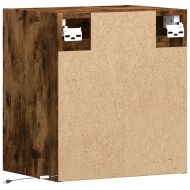 Стенни ТВ шкафове с LED лампи, 2 бр, опушен дъб, 41x31x45 см