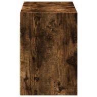 Стенен ТВ шкаф с LED осветление, опушен дъб, 100x31x45 см