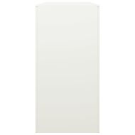 Стойка за дърва за огрев, бяла, 100x40x80 см, стомана