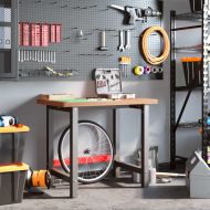 Работна маса, 100x60x83 см, масивна дървесина бук, правоъгълна